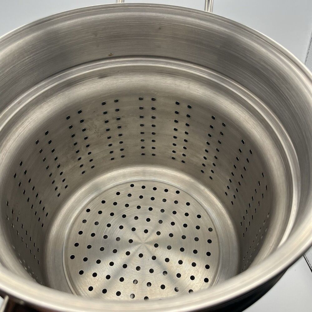Tramontina Professional 10 Qt Stock Pot Steamer Pasta Insert Lid 18/10 SS - Picture 3 of 5